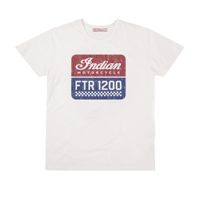 T-SHIRT INDIAN HOMME "FTR™ 1200 LOGO TEE BY INDIAN MOTORCYCLE®" BLANC